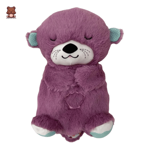 Doudou loutre qui respire violet