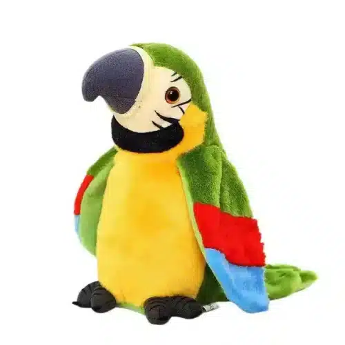 peluche perroquet parlant