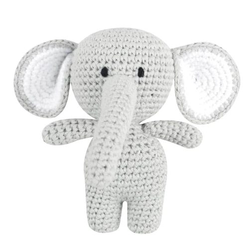 doudou elephant crochet gris 2 5