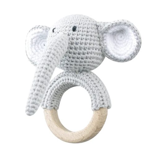 doudou elephant crochet gris