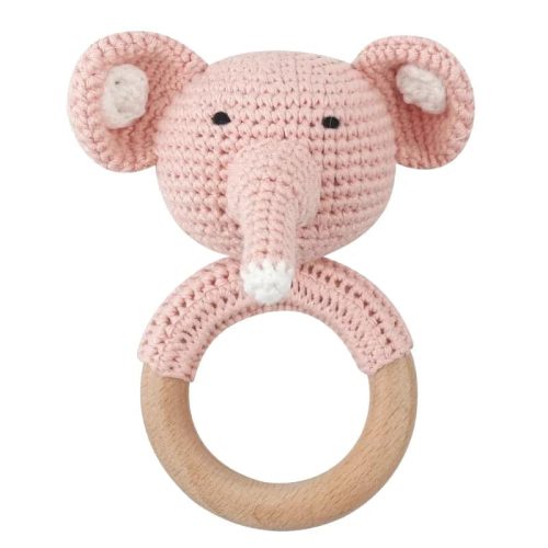 doudou elephant crochet rose 2