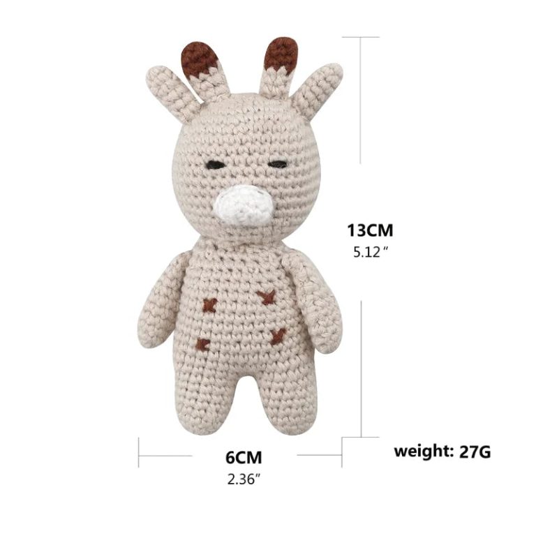 doudou girafe crochet gris 3