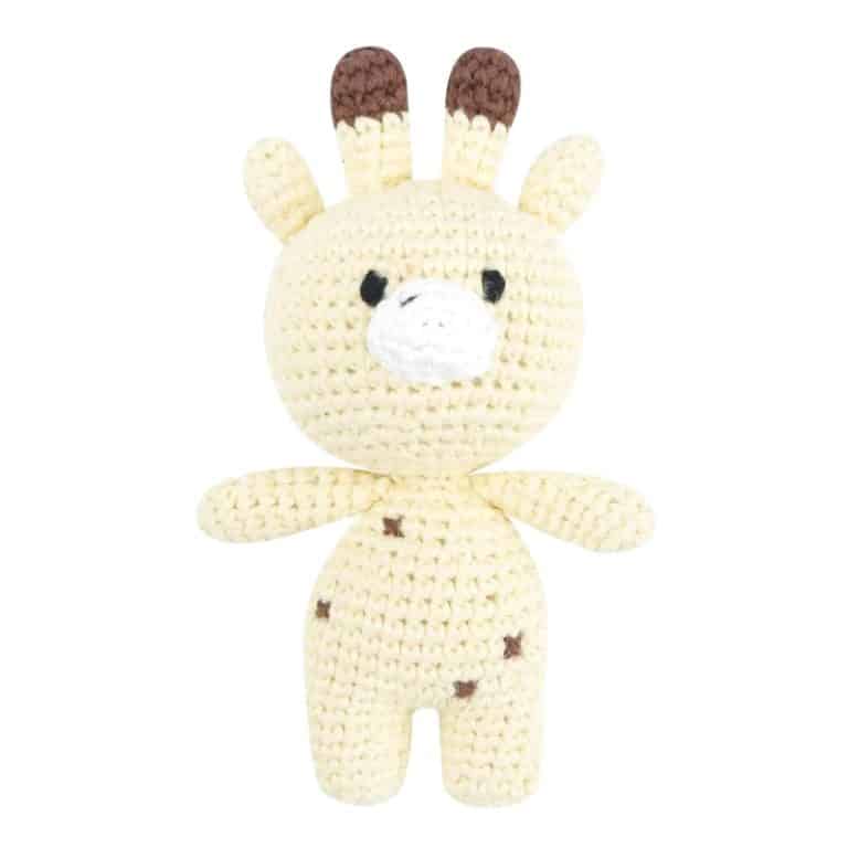doudou girafe crochet jaune