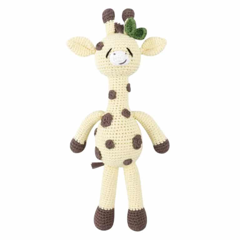 doudou girafe crochet jaune a point 4