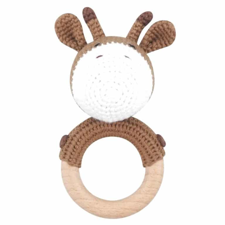 doudou girafe crochet marron 6