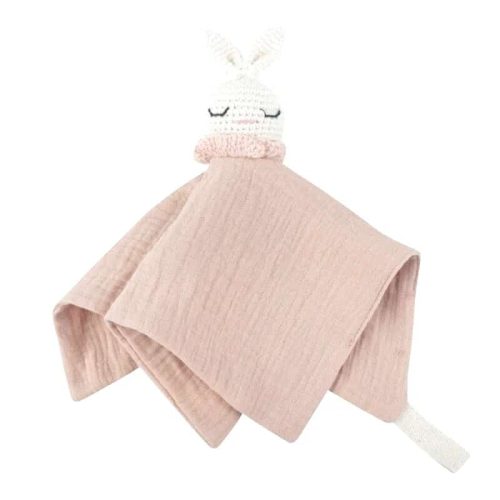 doudou lapin plat blanc beige 11