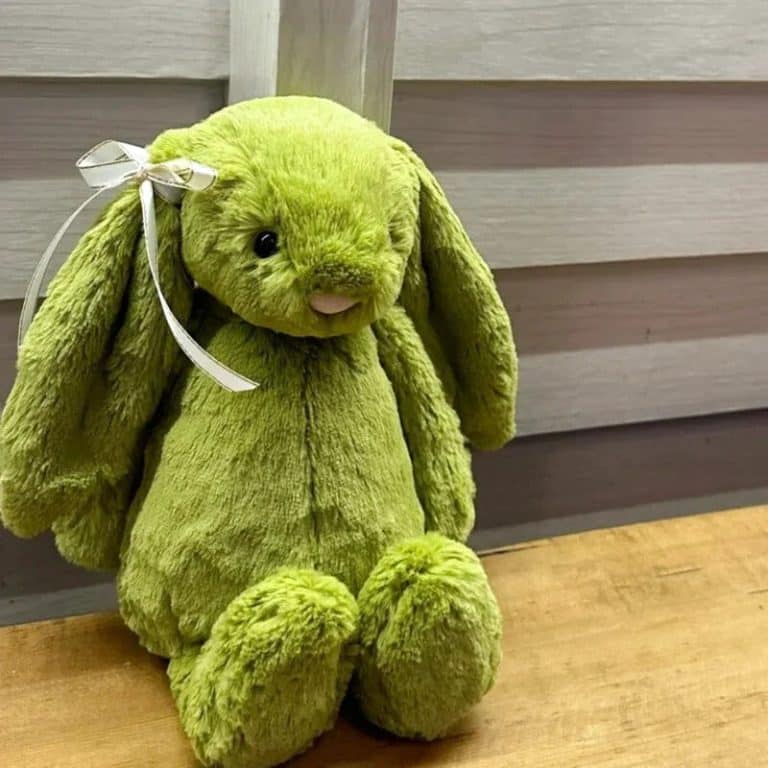 doudou lapin vert 2