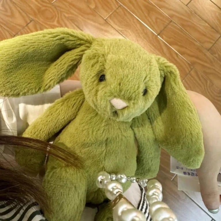 doudou lapin vert 4