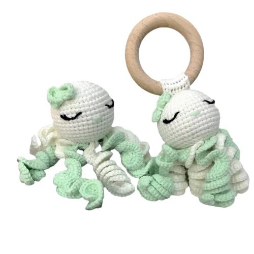 doudou pieuvre crochet vert 5