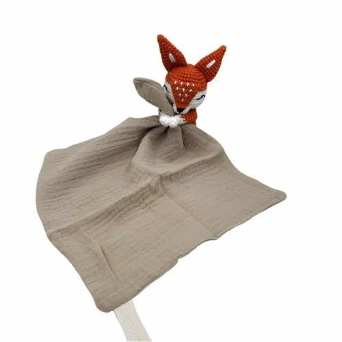 doudou renard au crochet gris 4