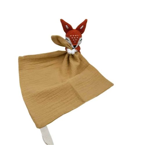 doudou renard au crochet marron 3