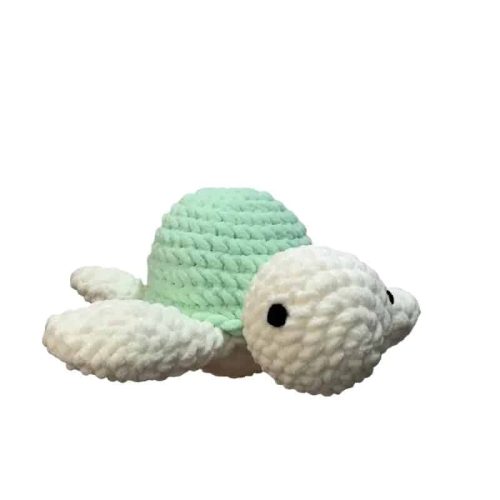 doudou tortue crochet turquoise