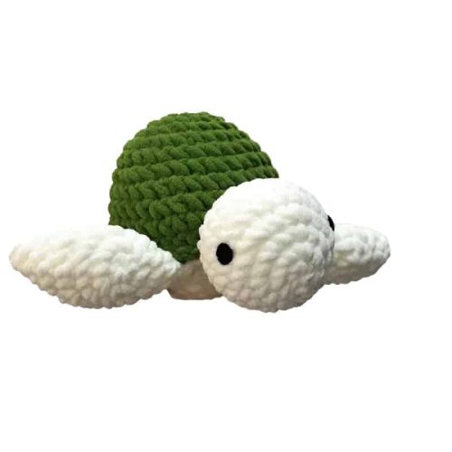doudou tortue crochet vert 9