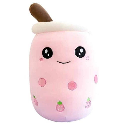 peluche bubble tea rose 7