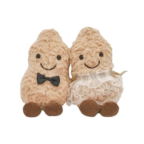 Duo de peluches cacahuète Jellycat 12 cm