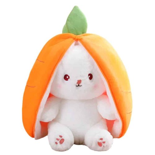 peluche lapin carotte 18cm