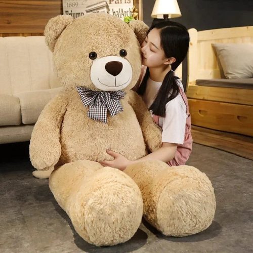 peluche geante nounours blanc 105cm 3