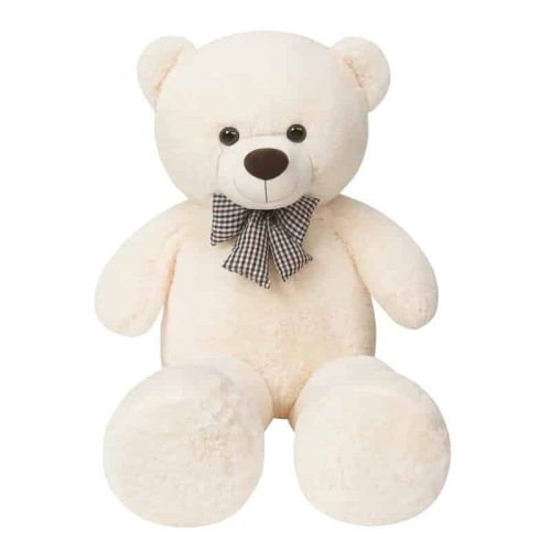 peluche geante nounours blanc 105cm