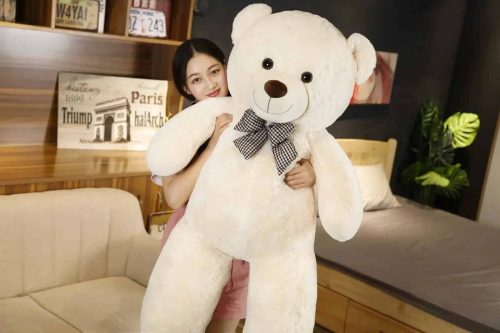 peluche geante nounours blanc 105cm 8