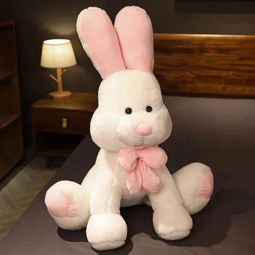 peluche lapin geant blanc 50cm 9
