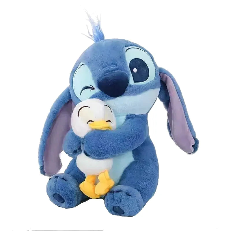 peluche stitch avec son doudou canard