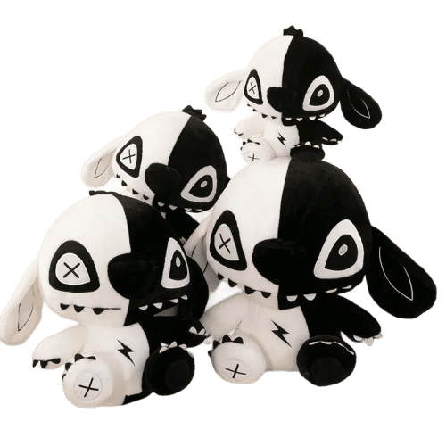 peluche stitch noire et blanc
