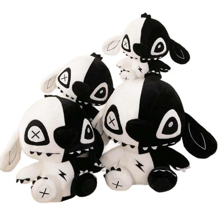 peluche stitch noire et blanc