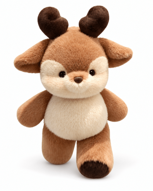 Peluche cerf marron qui court
