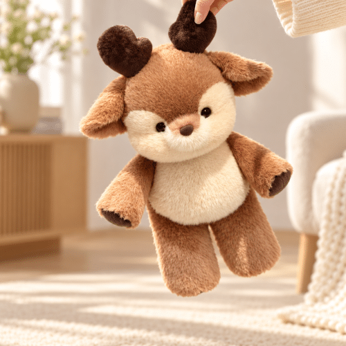 Peluche cerf qui bouge