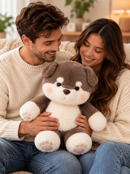 Peluche chien interactive