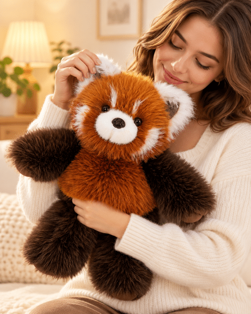 Peluche panda roux interactive