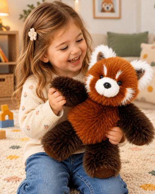 Peluche panda roux qui bouge
