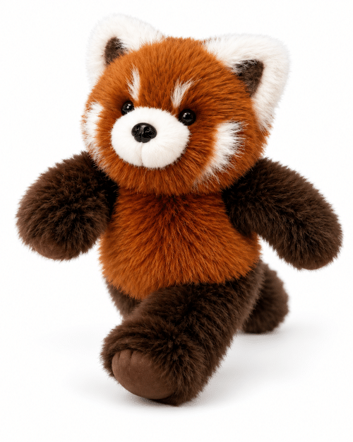 Peluche qui court panda roux