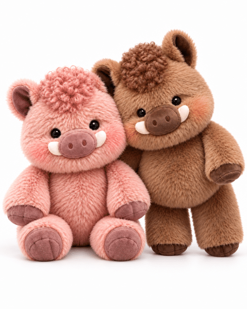 Peluche sanglier qui court