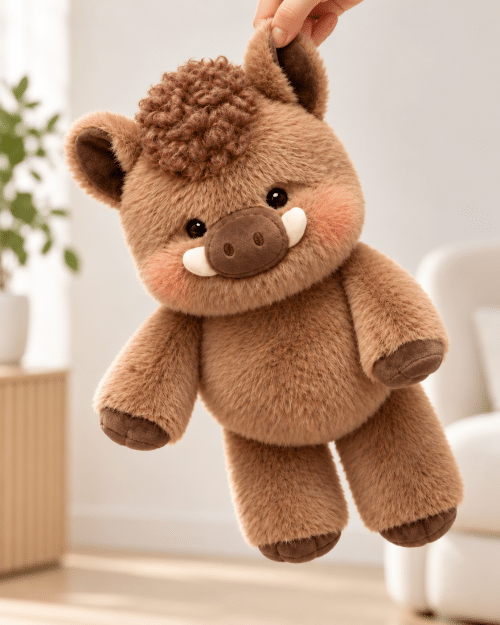 Peluche sanglier qui court quand on l'agite