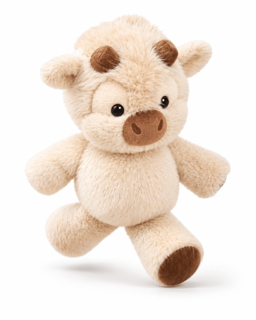 Peluche vache qui court